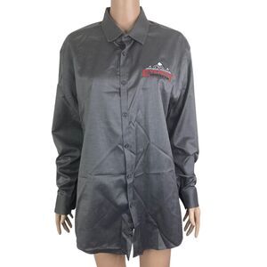 Kenneth Cole Awareness Mens Gray Button Down Shirt 17 32/33 Everest Construction